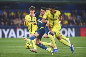 随着比利亚雷亚尔4-1，西甲最新积分榜出炉